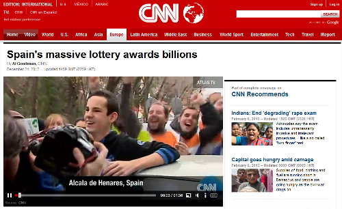 El Gordo winners on CNN