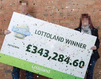 Joe and Sarah EuroMillions winners with LottoLand