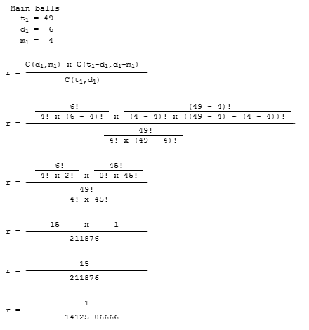 HotPicks odds calculation